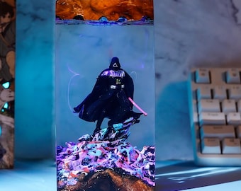 D.a.r.t.h V.a.d.e.r Resin Lamp | Handmade Galaxy Night Light | Christmas & New Year Gift | Star-Inspired LED Diorama for Collectors