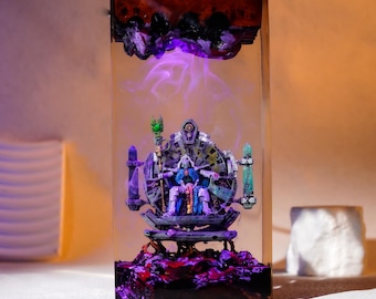 War.ham.mer - Handmade Resin Lamp | Space Marine LED Lamp | Unique Christmas Gift for Men | Sci-Fi Gamer Decor