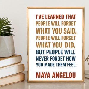 Maya Angelou Quote Print: Inspirational Classroom Wall Art (Digital Download)