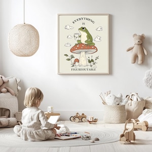Figureoutable Frog Print: Motivational Mental Health Art (Digital Download