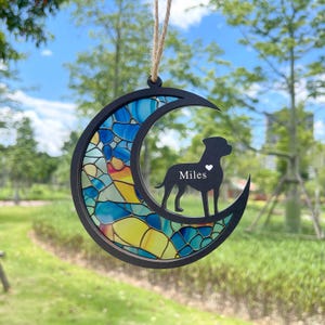 Custom Dog Memorial Suncatcher, Personalized Dog Loss Sympathy Gift, Pet Memorial Gift, Loss of Dog Gift, Dog Remembrance Gift