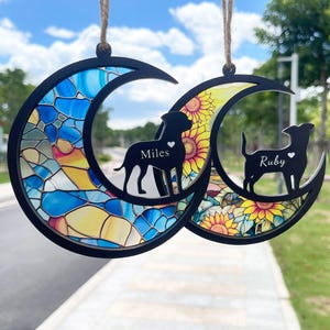 Personalized Loss Of Dog Sympathy Suncatcher, Dog Memorial Gift, Pet Memorial Suncatcher, Dog Remembrance Gift, Loss of Dog Gift