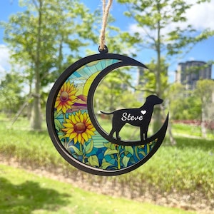Personalized Dog Loss Sympathy Gift, Custom Dog Memorial Suncatcher, Loss of Dog Gift, Dog Remembrance Gift, Pet Memorial Gift