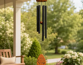 Haustier Gedenk Windspiel mit gravierter Holzplakette, personalisierte Hunde Gedenkgeschenk, Katzen Erinnerung Windspiel, Haustier Verlust Sympathie Geschenk