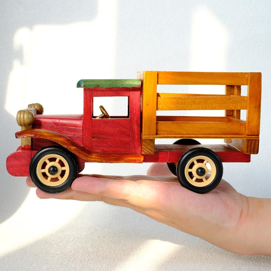 Rustic Toy Handmade Wooden Vintage Truck, Rustic Toy Car for Kids, Antique ...