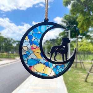 Personalized Loss Of Dog Sympathy Suncatcher, Dog Memorial Gift, Pet Memorial Suncatcher, Loss of Dog Gift, Dog Remembrance Gift