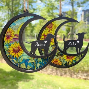 Personalized Loss Of Dog Sympathy Suncatcher, Dog Memorial Gift, Pet Memorial Suncatcher, Loss of Dog Gift, Dog Remembrance Gift