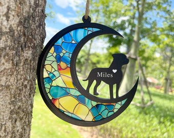 Regalo personalizado de condolencias por la pérdida de un perro, atrapasol conmemorativo personalizado para perros, regalo conmemorativo para mascotas, regalo conmemorativo para perros, regalo por la pérdida de un perro