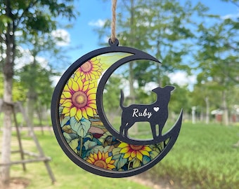 Personalized Dog Loss Sympathy Gift, Custom Dog Memorial Suncatcher, Pet Memorial Gift, Loss of Dog Gift, Dog Remembrance Gift