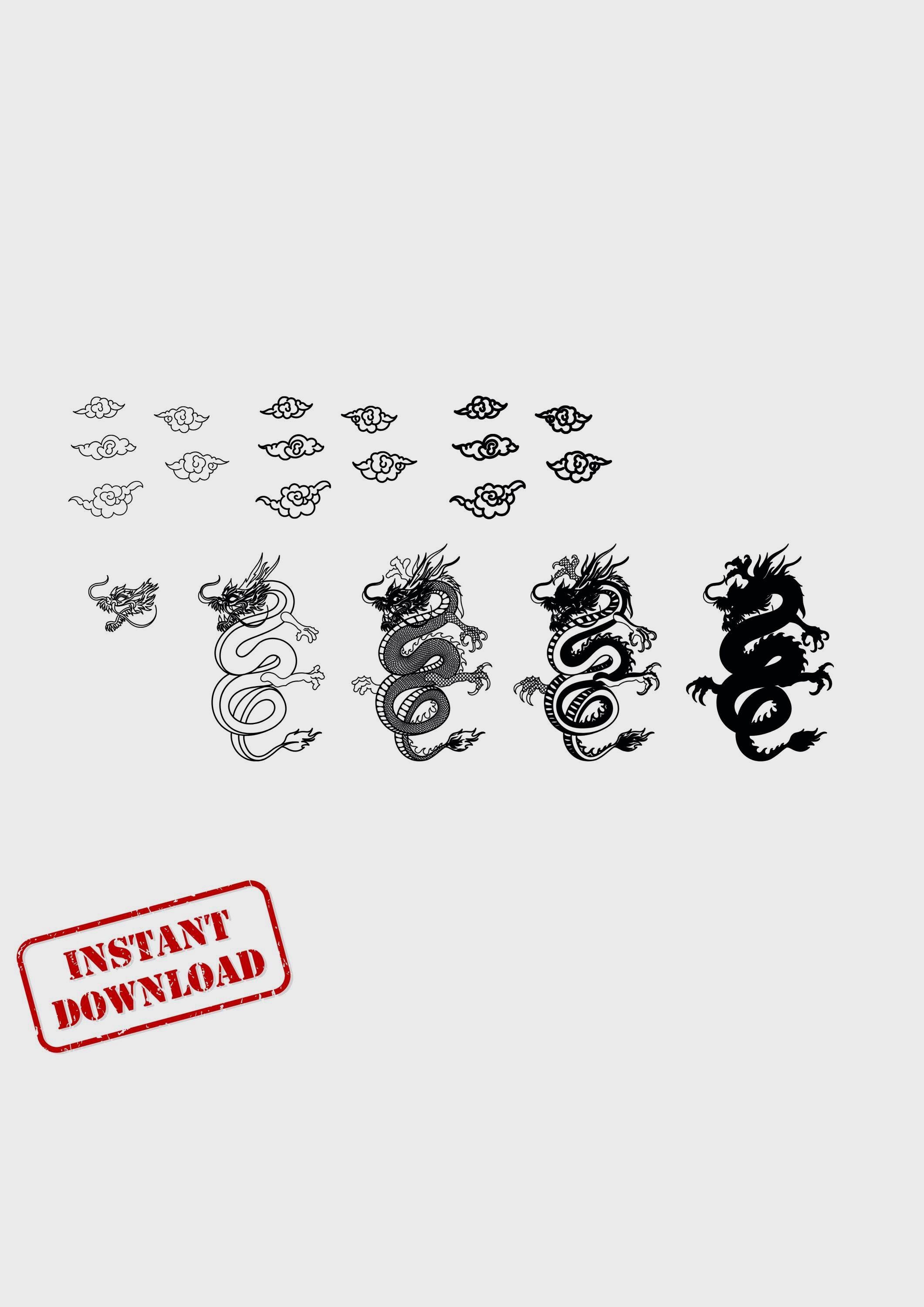 File Dfx Multilayer Dragon SVG Vector: Laser Cut DFX Files for Wall Decor ...