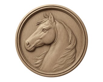 3D Pferderelief STL-Datei - CNC Holzschnitzerei, Holzwandkunstdesign