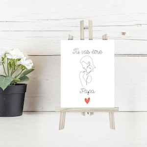 Tarjeta de anuncio de embarazo, tarjeta de anuncio de futuro papá, tarjeta de anuncio de papá, anuncio de embarazo, anuncio de futuro papá, anuncio de papá, para imprimir