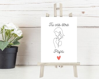 Carte annonce grossesse, carte annonce futur papa, carte annonce papa, annonce grossesse, annonce futur papa, annonce papa, à imprimer