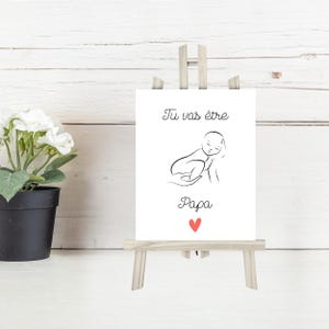 Carte annonce grossesse, carte annonce futur papa, carte annonce papa, annonce grossesse, annonce futur papa, annonce papa, à imprimer