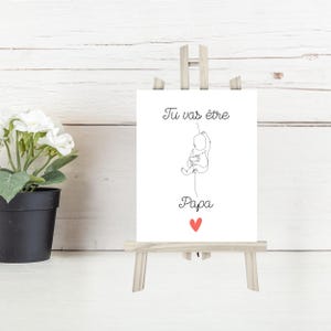 Tarjeta de anuncio de embarazo, tarjeta de anuncio de futuro papá, tarjeta de anuncio de papá, anuncio de embarazo, anuncio de futuro papá, anuncio de papá, para imprimir