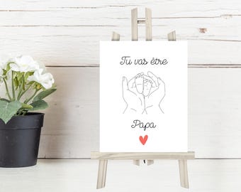 Carte annonce grossesse, carte annonce futur papa, carte annonce papa, annonce grossesse, annonce futur papa, annonce papa, à imprimer