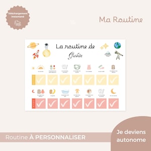 Mi rutina, rutina matutina, rutina nocturna, cuadro motivacional, para imprimir, para personalizar, nombre_Espacio