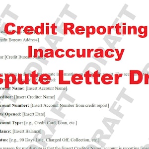 Carta de disputa por inexactitud a las agencias de crédito