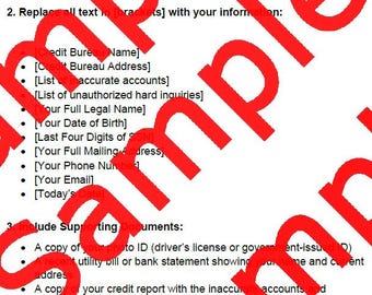 Mixed File Credit Dispute Letter Template - Fix Merged Credit Reports - Editable Letter to Equifax, Experian, TransUnion