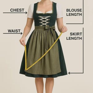 Koningsblauwe fluwelen dirndl-jurk: Beiers Oktoberfestkostuum met gratis blouse afbeelding 5