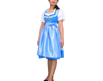 Handmade Bavarian Dirndl Dress: Authentic Oktoberfest Outfit w/ Blouse