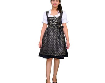 Traditional Bavarian Dirndl Dress | Handmade German Dirndl | Oktoberfest Women Outfit | Custom Size - Free Blouse