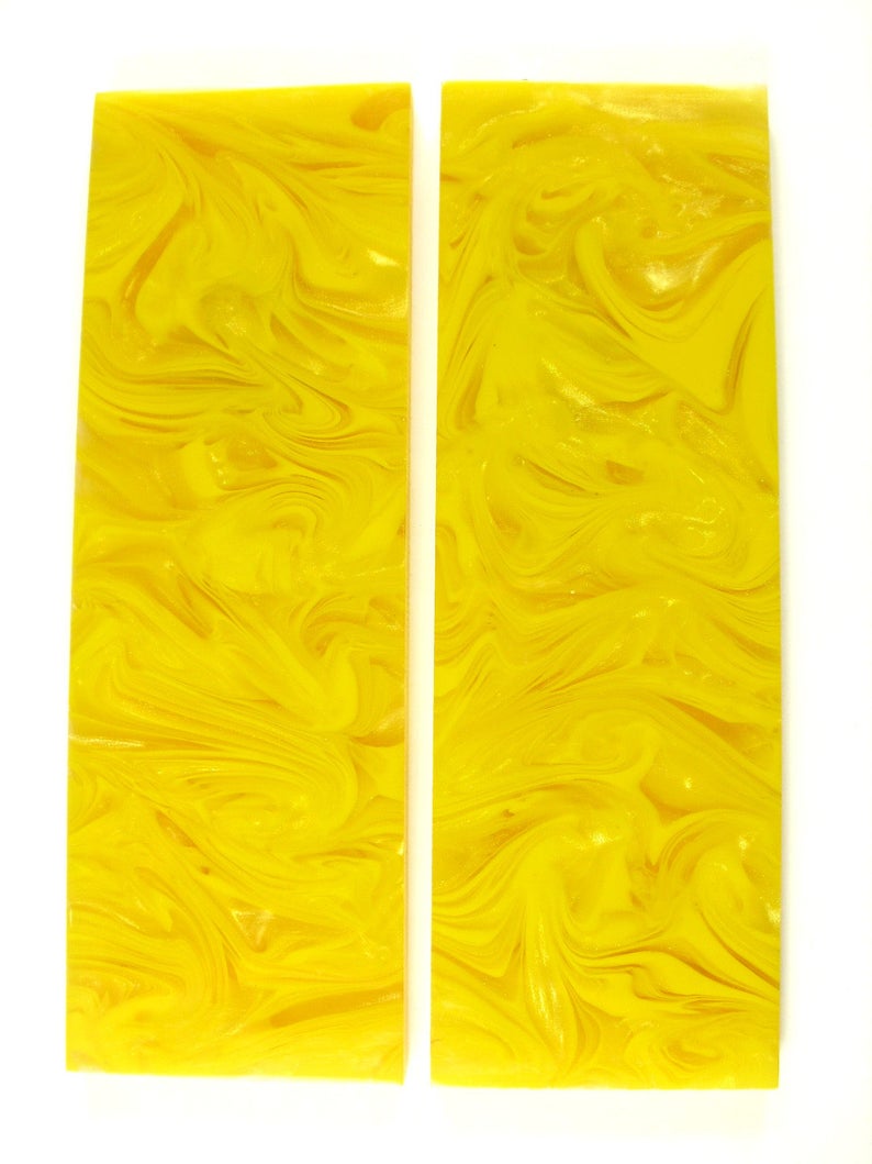 Yellow Haze Scales Knife Handles . Etsy