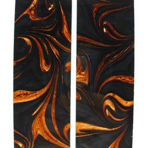 Copper & Black Pearl Scales Knife Handles .