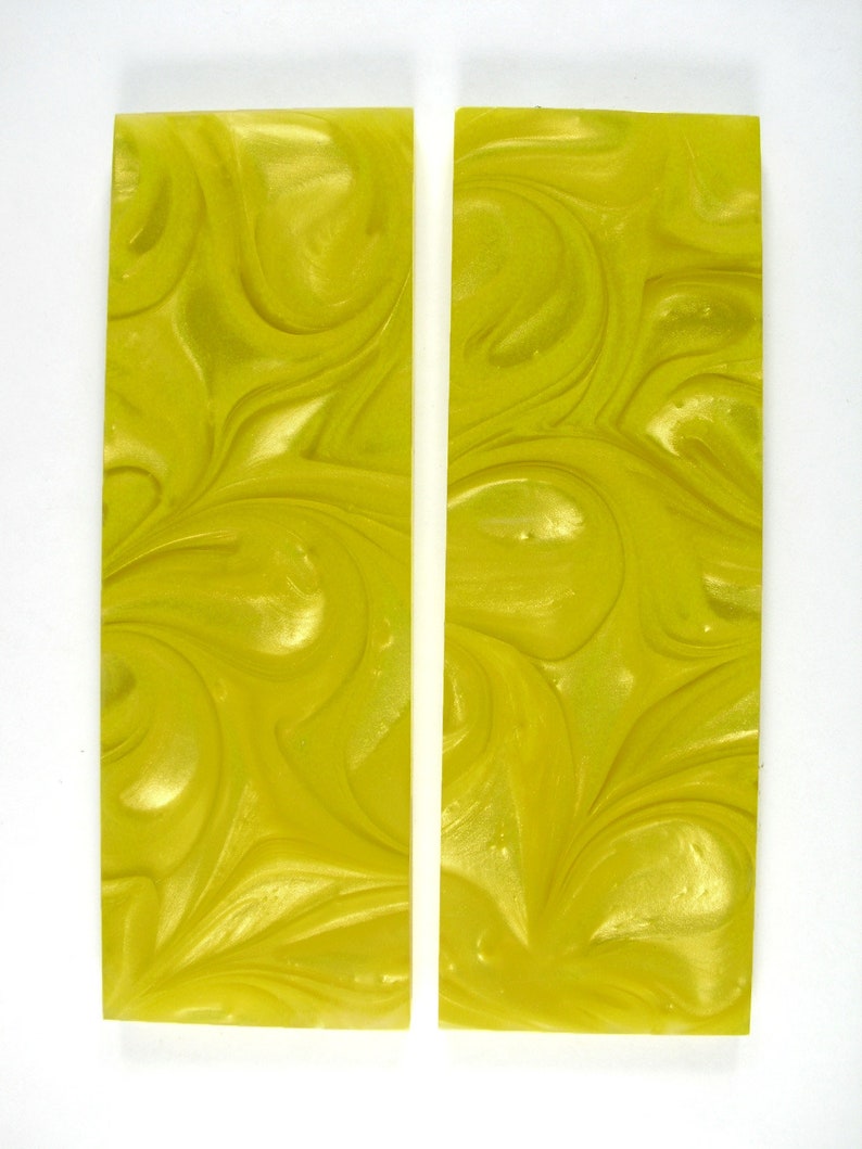 Yellow & Clear Pearl Scales Knife Handles . Etsy