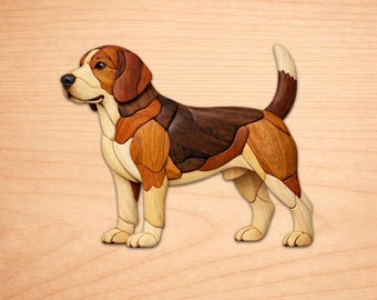 Patrones de marquetería de perros Beagle, patrones de arte en madera para marquetería, patrones para sierra de calar en PDF, descarga digital instantánea.