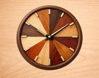 Round  Wood Clock Intarsia Wood Patterns, Intarsia Wood Art Patterns, Scroll Saw Patterns Pdf, Instant Digital Download