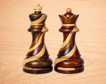 Chess King and Queen  Intarsia Wood Patterns, Intarsia Wood Art Patterns, Scroll Saw Patterns Pdf, Instant Digital Download