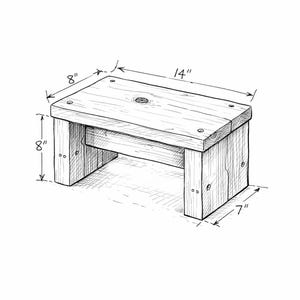 DIY Solid Wood Step Stool Plans, Beginner Woodworking (PDF File) - Etsy