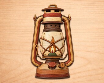 Wooden Lantern Intarsia Wood Art Patterns, Scroll Saw Patterns Pdf, Wooden Sculpture, Instant Digital Download