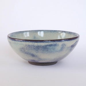 Small Ceramic Bowl | Blue Gradient Glaze on Black Clay | Handmade Pottery Dish for Snacks, Sides, or Dessert