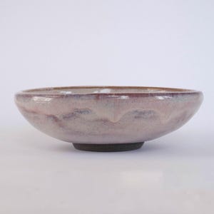 Small Ceramic Bowl | Rose Gradient Glaze on Black Clay | Handmade Pottery Plate