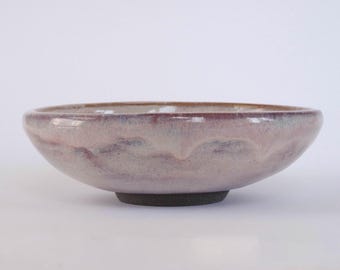 Small Ceramic Bowl | Rose Gradient Glaze on Black Clay | Handmade Pottery Plate