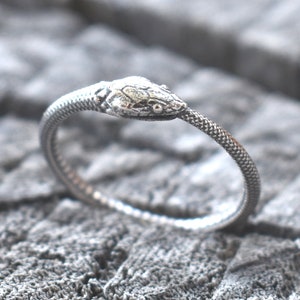 Ouroboros Ring, Snake ring, sterling silver snake, silver snake ring, ouroboros jewelry, boho snake ring, death and rebirth, snake jewelry image 1