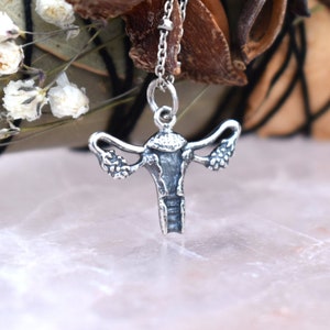 Uterus Necklace, Female Anatomy, Feminist Jewelry, Womens Empowerment, Uterus Jewelry, Divine Feminine, Fertility Necklace, Endometriosis