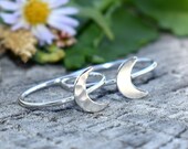 Moon Ring, Crescent Moon ring, Moon phase ring, moon phases, Moon child, luna, moon lover, moon magic, magickal, moon jewelry, silver moon