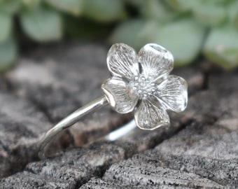 Cherry blossom ring, flower ring, plant lover, plant lady, sterling silver cherry blossom, sterling silver, japanese cherry blossom tree