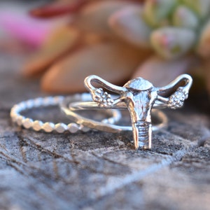 Uterus Ring, female anatomy, feminist ring, feminist jewelry, womens empowerment, yoni jewelry, divine feminine, fertility ring, girl power