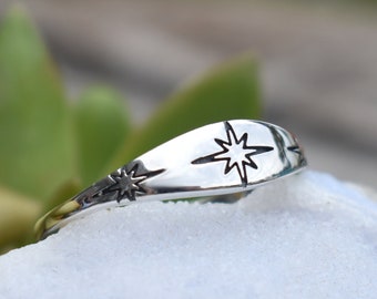 North star ring, fortune telling, witchy ring, witch ring, Sterling Silver Star Ring, Universe ring, Sterling Star ring, stacking star ring