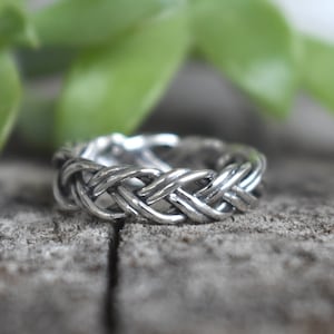 Double Braid Ring, Braided Band, Twist ring, twist band, Rope ring, Rope Band, Boho Ring, silver stack ring, sterling silver, celtic ring