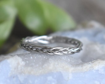 Minimalist braid ring, Braid ring, Twist ring, twist band, Rope ring, Rope Band, Boho Ring, silver stack ring, sterling silver ring, dainty