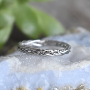 Minimalist braid ring, Braid ring, Twist ring, twist band, Rope ring, Rope Band, Boho Ring, silver stack ring, sterling silver ring, dainty