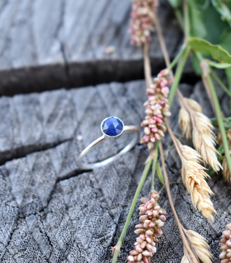 Sapphire Rings Sapphire Stacking Set Sterling Silver - Etsy