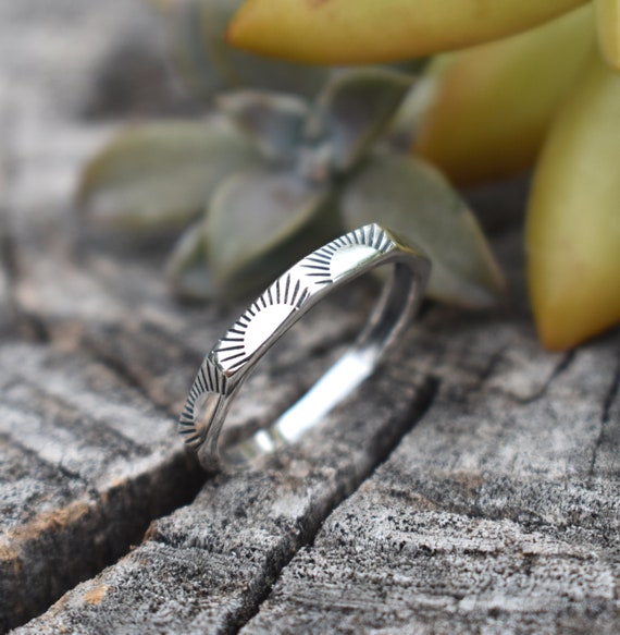 Sterling Silver Sun Ring, sun jewelry, sunshine ring, sunset ring, sunrise ring, celestial ring, arch ring, sun arch, leo ring, sunny ring