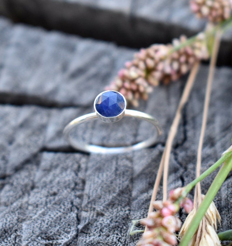Sapphire Rings Sapphire Stacking Set Sterling Silver - Etsy