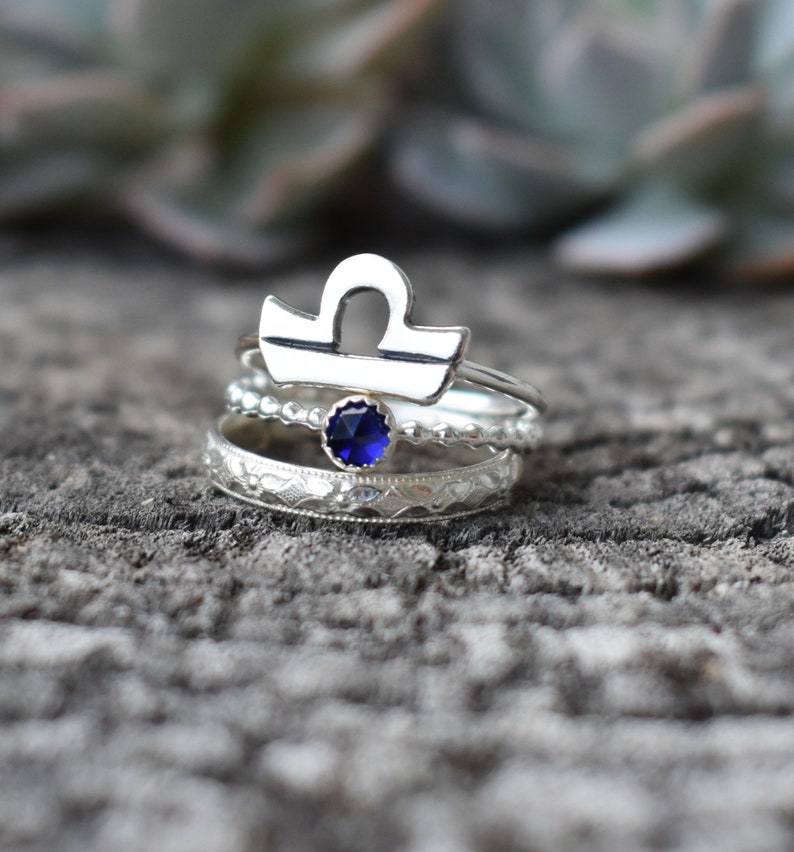 Libra Birthstone Ring For Women 14K Gold Opal Lace Ring, Libra